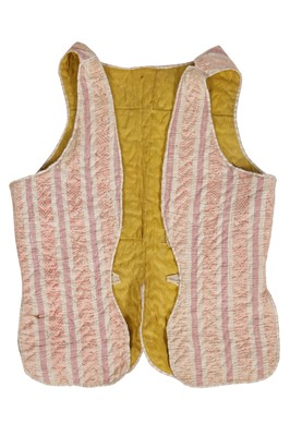 Lot 534 - A rare pair of quilted silk jumps, circa 1740