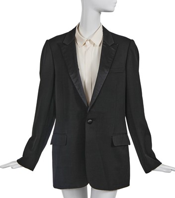 Lot 77 - Marianne Faithfull's Dior black silk tuxedo jacket, 2010s