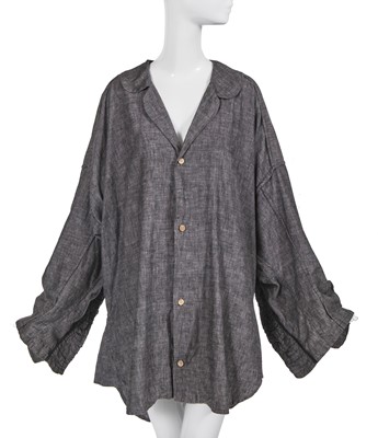 Lot 235 - A rare John Galliano grey linen shirt, 'Fallen Angels' collection, Spring-Summer 1986