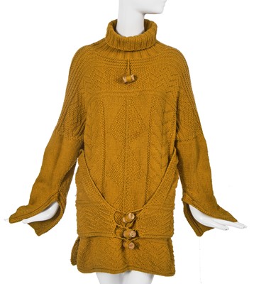 Lot 239 - A rare John Galliano knitted 'farmer's smock' sweater dress, 'The Ludic Game' collection, Autumn-Winter 1985-86