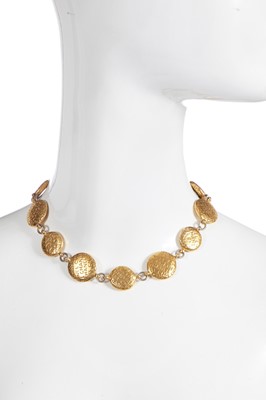 Lot 33 - A Chanel gold-tone coin necklace, circa 1990