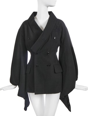 Lot 189 - A John Galliano black wool Minimono, 'Black' collection, Autumn-Winter 1994-95