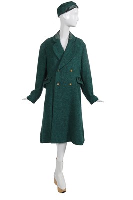 Lot 255 - A rare Vivienne Westwood green wool ensemble, 'Harris Tweed' collection, Autumn-Winter 1987-88