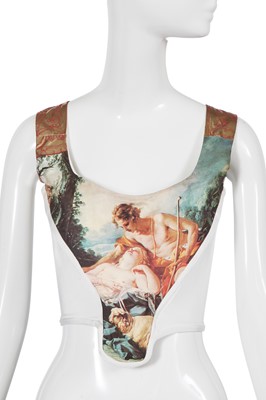 Lot 220 - A Vivienne Westwood printed lycra corset, 'Portrait' collection, Autumn-Winter 1990-91