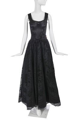 Lot 212 - A Vivienne Westwood black flocked tulle skirt, circa 1993