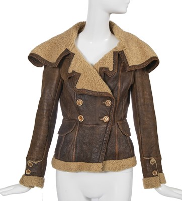 Lot 107 - A Christian Dior by John Galliano sheepskin jacket, 'Off-Duty Icon' collection, Autumn-Winter 2005-06