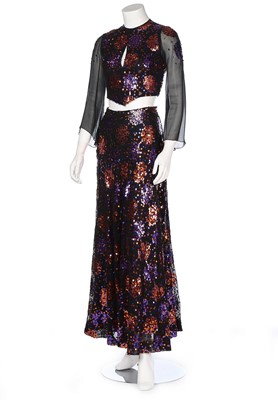 Lot 149 - A Thea Porter embellished chiffon ensemble,...