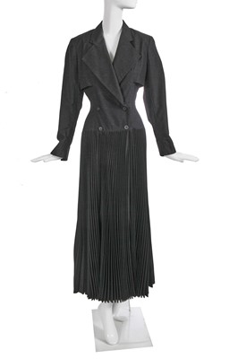 Lot 281 - An Azzedine Alaïa grey wool coat-dress, circa 1988
