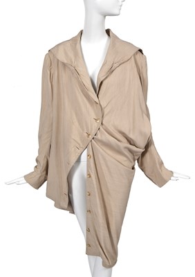 Lot 233 - A John Galliano beige rayon-blend jacket, 'Panniers' collection, Spring-Summer 1987