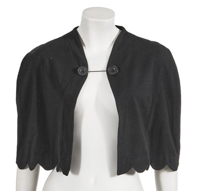 Lot 586 - A John Galliano black jersey capelet, 'Charles James' collection, Spring-Summer 1989