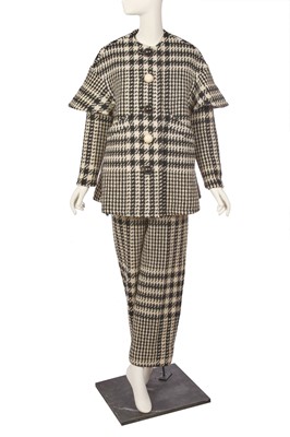 Lot 14 - Peggy Moffit's Rudi Gernreich giant checked jacket and jumpsuit, probably Fall 1963