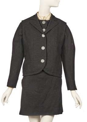 Lot 15 - Peggy Moffitt's Rudi Gernreich 'High Noon' gray flannel suit, Fall, 1963