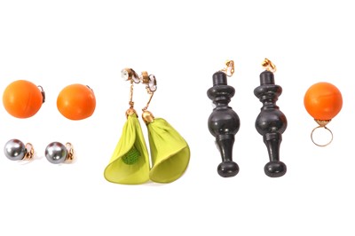 Lot 25 - A group of Peggy Moffitt's Layne Neilson earrings, 1960s