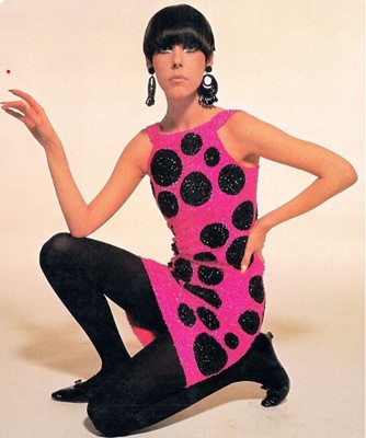 Lot 42 - Peggy Moffitt's Pierre Cardin haute couture mini dress, 1965