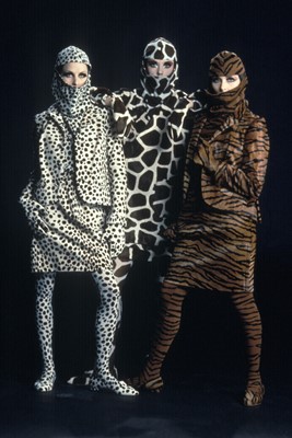 Lot 44 - Peggy Moffitt's Rudi Gernreich 'Tiger' ensemble, Fall 1966, worn in the 'BASIC BLACK' film, 1967