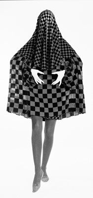 Lot 45 - Peggy Moffit's Rudi Gernreich 'Goya Lady' chequered black devoré ensemble, Fall 1966, worn in the BASIC BLACK film, 1967