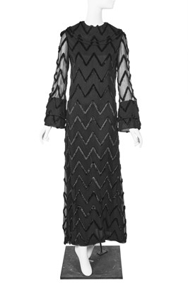 Lot 59 - Peggy Moffitt's Rudi Gernreich zigzag devoré evening dress, circa 1966