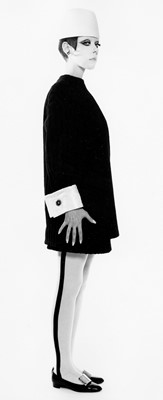 Lot 70 - Peggy Moffitt's Rudi Gernreich black corduroy evening suit, Fall 1967