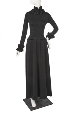 Lot 83 - Peggy Moffitt's Rudi Gernreich black wool maxi dress, 1968