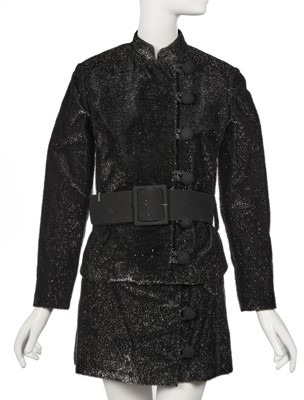 Lot 86 - Peggy Moffitt's Rudi Gernreich black lurex plush suit, circa 1968