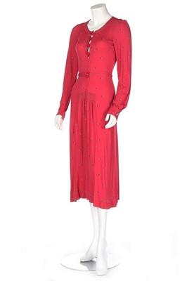 Lot 205 - Three Jean Muir printed jersey dresses, late...