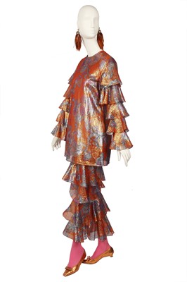 Lot 112 - Peggy Moffitt's Rudi Gernreich lamé ensemble, 1968-70