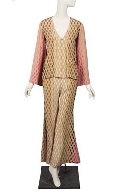 Lot 115 - Peggy Moffitt's Rudi Gernreich printed silk 'Op-Art' ensemble, circa 1969