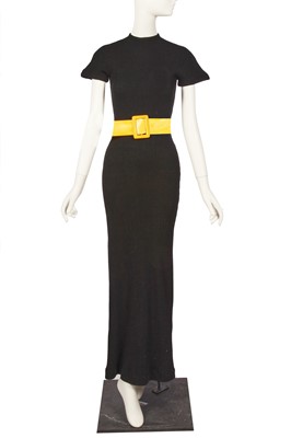 Lot 118 - Peggy Moffitt's Rudi Gernreich black knit maxi dress, circa 1970