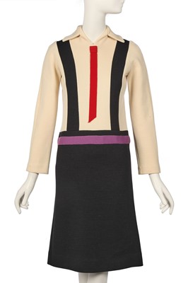 Lot 128 - Peggy Moffitt's Rudi Gernreich trompe l'oeil 'pinafore' dress, circa 1970