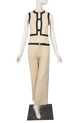 Lot 133 - Peggy Moffitt's Rudi Gernreich ivory wool jersey jumpsuit, 1970