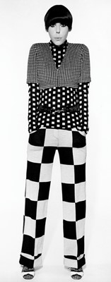 Lot 140 - Peggy Moffitt's Rudi Gernreich multi-checked wool ensemble, Fall 1971
