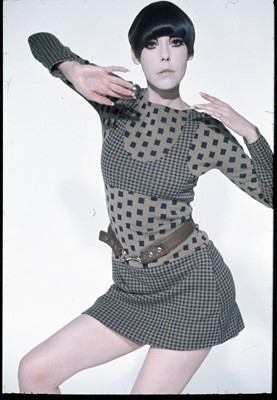 Lot 143 - Peggy Moffitt's Rudi Gernreich trompe l'oeil checked ensemble, Fall 1971