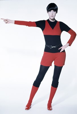 Lot 146 - Peggy Moffitt's Rudi Gernreich trompe l'oeil hotpants suit, Fall 1971