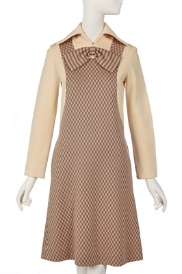 Lot 173 - Peggy Moffitt's Rudi Gernreich trompe l'oeil wool mini dress, 1981