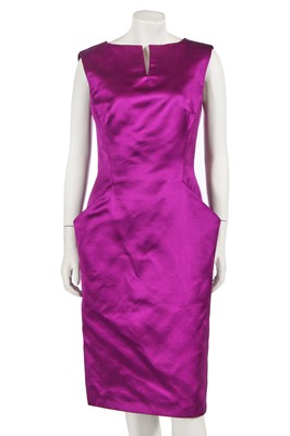 Lot 375 - An Alexander McQueen purple silk duchesse satin cocktail dress, commercial collection 2007