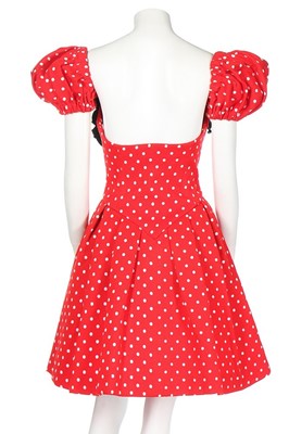 Lot 21 - A Christian Lacroix red polka dot cotton mini...