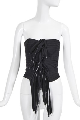 Lot 155 - A Maison Martin Margiela artisanal black cotton laces bodice, Spring-Summer 2003