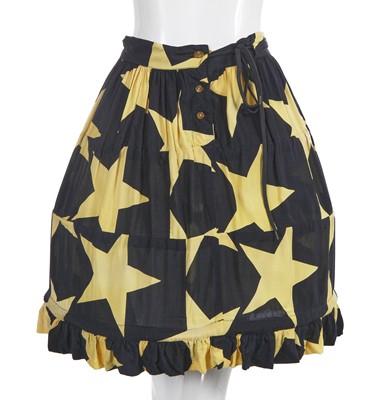 Lot 256 - A Vivienne yellow and black star print cotton crinoline skirt, 'Mini Crini' collection, Spring-Summer 1986