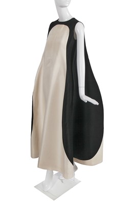 Lot 399 - A fine and rare Jean-Marie Armand black and white zibeline dress, Autumn-Winter 1968-69