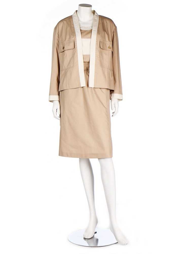 Lot 28 - A Chanel tan cotton gabardine 'safari'...