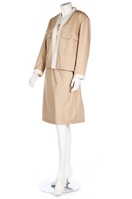 Lot 28 - A Chanel tan cotton gabardine 'safari'...