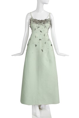 Lot 402 - A Christian Dior London embellished evening dress, early 1960s