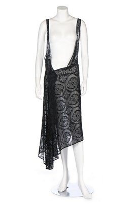 Lot 112 - A John Galliano black devoré velvet dress,...