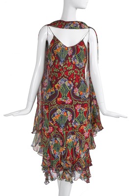 Lot 108 - A Christian Dior by John Galliano printed silk chiffon dress, 2005