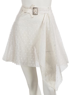 Lot 484 - A John Galliano white mini kilt, Spring-Summer 1996