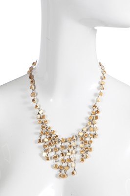 Lot 55 - A Line Vautrin mirrored glass and talosel necklace, circa 1960