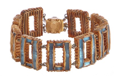 Lot 56 - A Line Vautrin glass and talosel bracelet, circa 1955