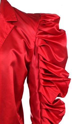 Lot 151 - A Kahniverous men's red acetate jacket, early 1980s
