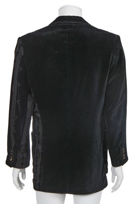 Lot 126 - A Matsuda men's black voided velvet blazer, Autumn-Winter 1991-92