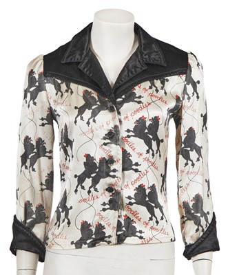 Lot 677 - A Mr Freedom poodle print satin jacket, 1970s
